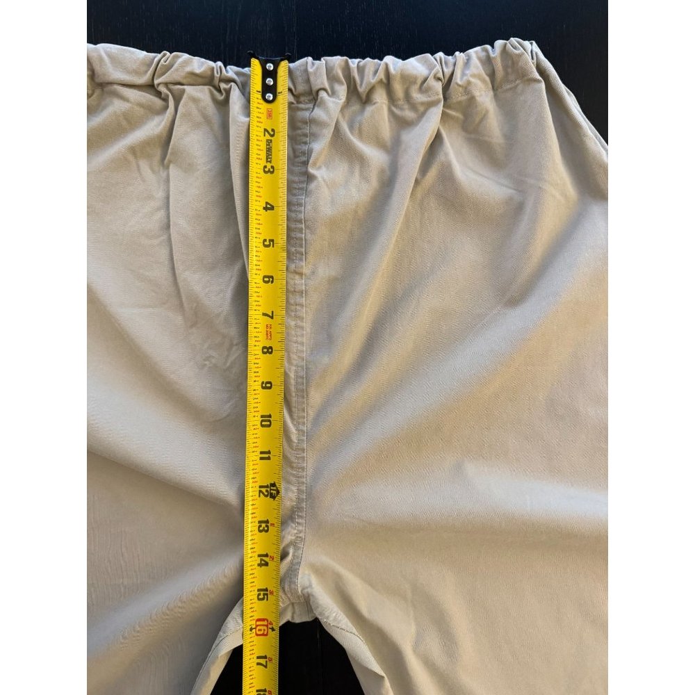 Liz Lange Maternity Khaki Pants Womens Size 16 Beige Elastic Stretch Waist Cargo - Picture 5 of 7